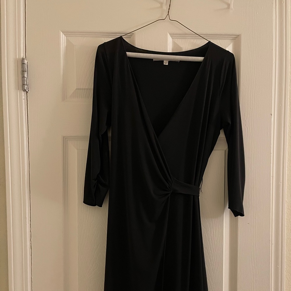 Studio M 3/4 sleeve wrap dress